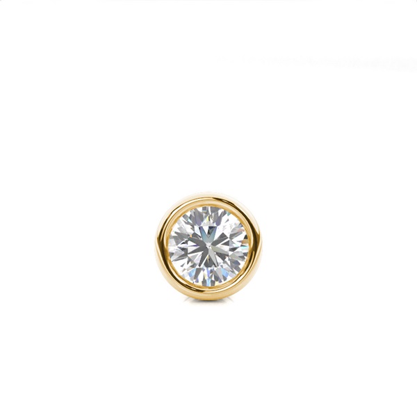 Full Bezel Setting Diamond Men's Single Earring