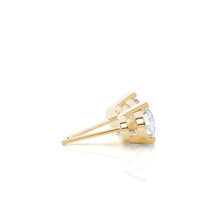Yellow Gold Moissanite Earrings
