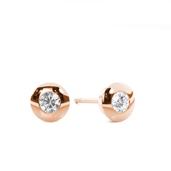 Diamant Ohrringe in einer Zargenfassung