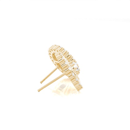 Gelbgold Cluster Ohrringe