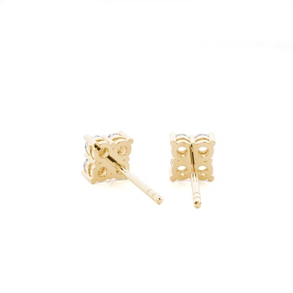 Yellow Gold Diamond Earrings