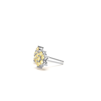Gelbe Diamant Cluster Ohrringe
