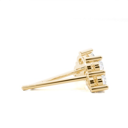 Gelbgold Cluster Ohrringe