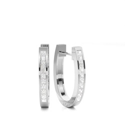 Prinzess Diamant Creolen in einer Kanalfassung