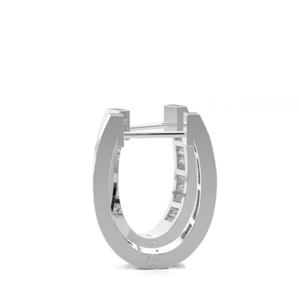 Baguette Diamant Creolen in Kanalfassung