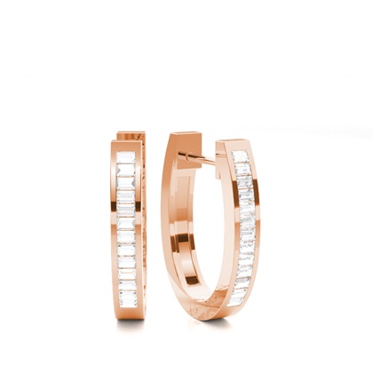 Rose Gold Diamond Earrings