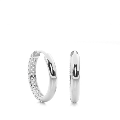 Runde Diamant Creolen in einer Pavefassung