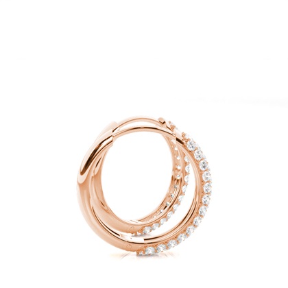Rose Gold Diamond Hoop Earrings