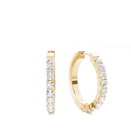 Yellow Gold Women's Diamond Earrings Diamond