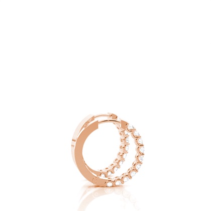 Rose Gold Diamond Hoop Diamond Earrings