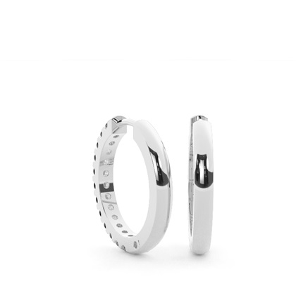 Creolen mit schwarzen Diamanten