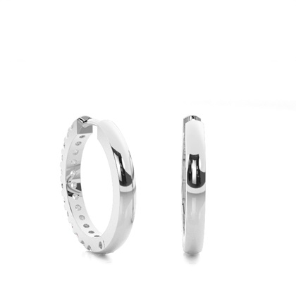  Hoop Diamond Earrings