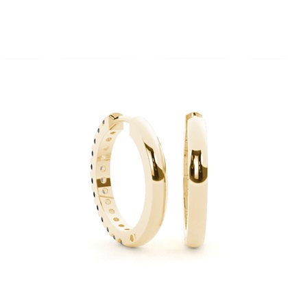 Creolen mit schwarzen Diamanten