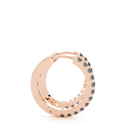 Creolen mit schwarzen Diamanten