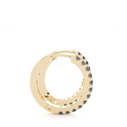 Creolen mit schwarzen Diamanten