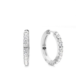 0.90ct Round Diamond Hoop Earrings
