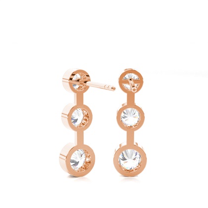 Rotgold Diamant Ohrringe