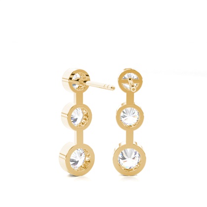 Yellow Gold Diamond Earrings