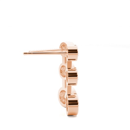 Runde Diamant Journey Ohrringe in einer Zargenfassung