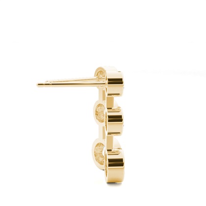 Runde Diamant Journey Ohrringe in einer Zargenfassung