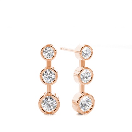 Rose Gold Journey Diamond Earrings