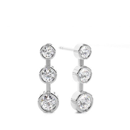 White Gold Journey Diamond Earrings