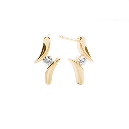 Yellow Gold Women's Diamond Earrings Diamond