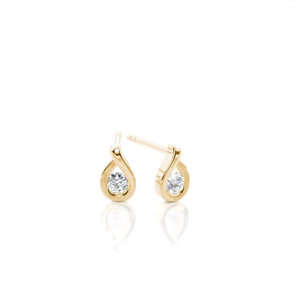White Gold Round Diamond Stud Earrings