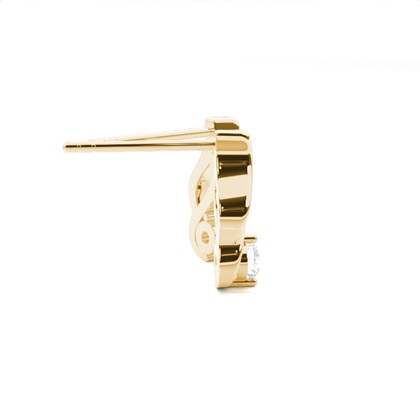 Yellow Gold Lab Grown Diamond Earrings