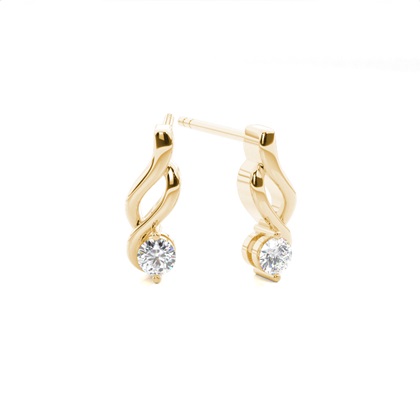 Yellow Gold Women's Diamond Earrings Diamond
