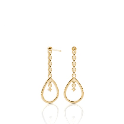 Yellow Gold Diamond Earrings