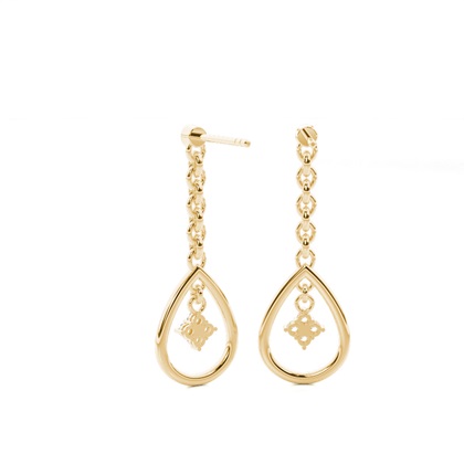 Yellow Gold Diamond Earrings