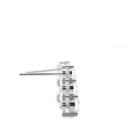 Runde Diamant Journey Ohrringe in einer 2er-Krappenfassung