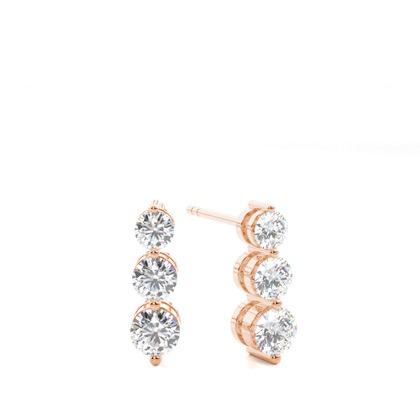Rose Gold Journey Diamond Earrings