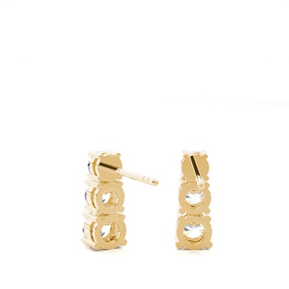 Yellow Gold Diamond Earrings