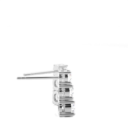 Runde Diamant Journey Ohrringe in einer 4er-Krappenfassung