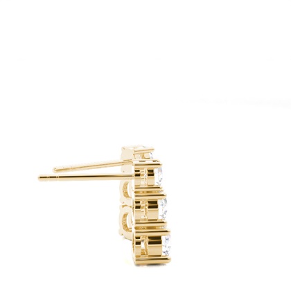 Runde Diamant Journey Ohrringe in einer 4er-Krappenfassung