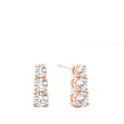Rose Gold Journey Diamond Earrings