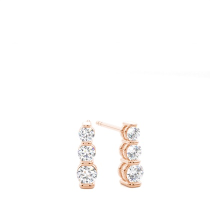 Rose Gold Journey Diamond Earrings