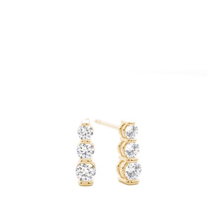 Yellow Gold Journey Diamond Earrings