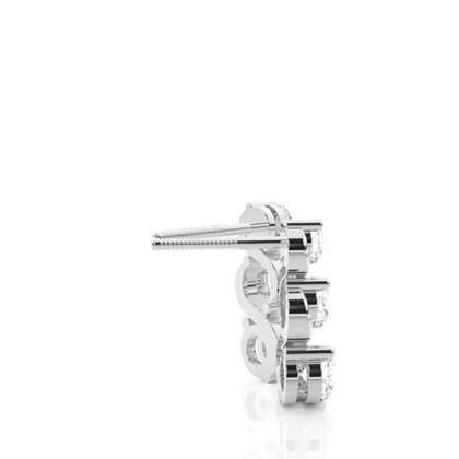 Runde Diamant Journey Ohrringe in einer 2er-Krappenfassung