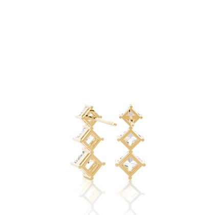 Princess Cut Diamond Earrings 