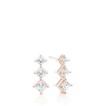 Rose Gold Journey Diamond Earrings