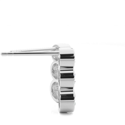 Runde Diamant Journey Ohrringe in einer Halbzargenfassung