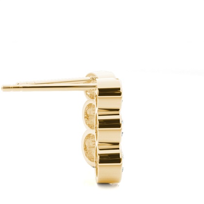 Runde Diamant Journey Ohrringe in einer Halbzargenfassung