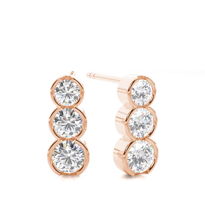 Rose Gold Journey Diamond Earrings