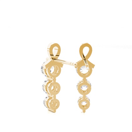 Yellow Gold Diamond Earrings
