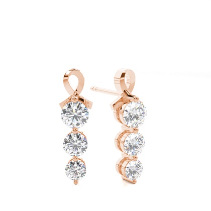 Rose Gold Journey Diamond Earrings