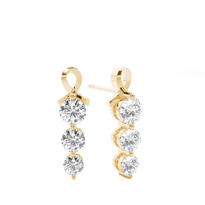 Yellow Gold Journey Diamond Earrings