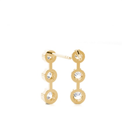 Yellow Gold Diamond Earrings